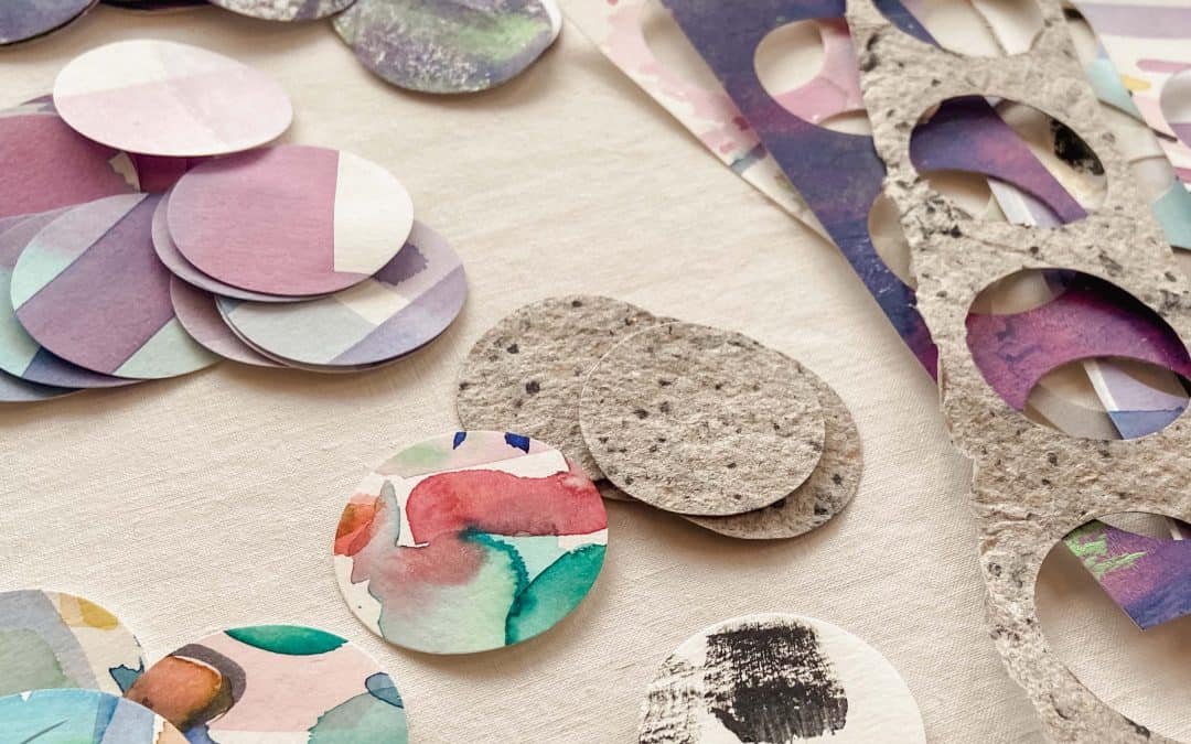 DIY: Wanddeko aus recycelten Papier-Kreisen